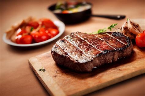 Premium Ai Image Grilled Beef Steak Background