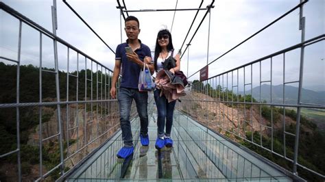 China Opens 600 Feet High Glass Bottomed Bridge In Canyon That Inspired Avatar Abc News