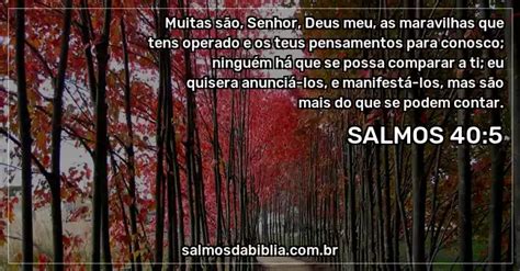 Salmo Muitas S O Senhor Deus Meu As Maravi Salmos Da B Blia