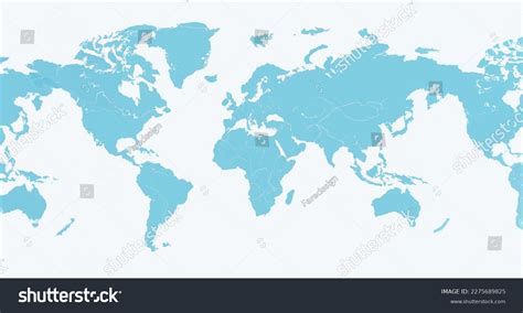 Political Map World Gray World Mapcountries Stock Illustration