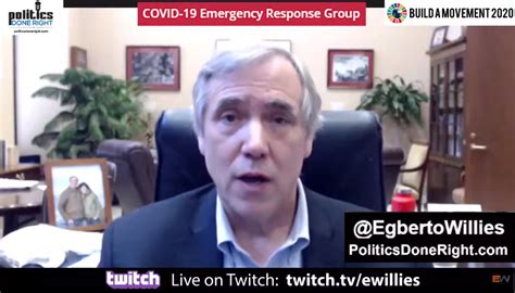 Senator Jeff Merkley talks to COVID-19 Emergency Response Group