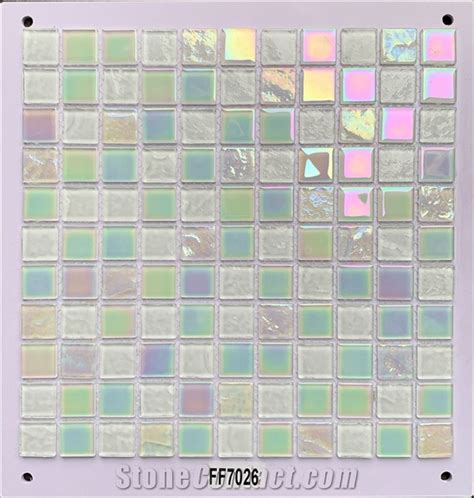 Crystal White Glass Mosaic Swimming Pool Tiles From China