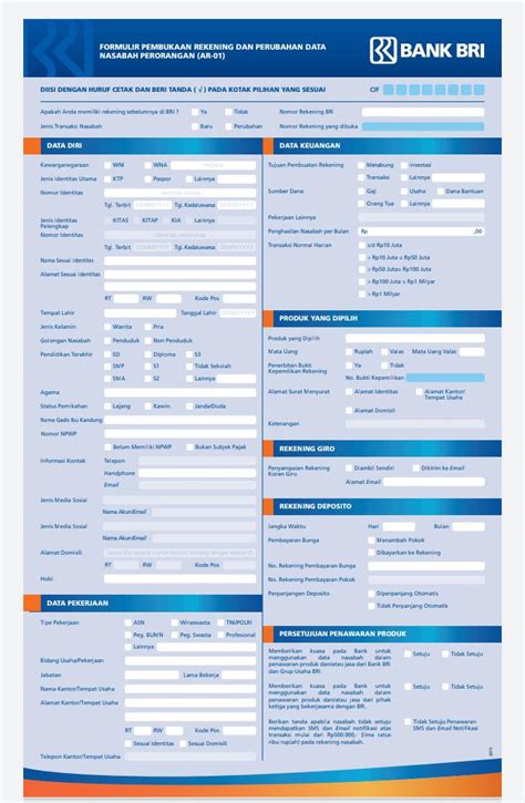 Detail Contoh Formulir Bank Koleksi Nomer