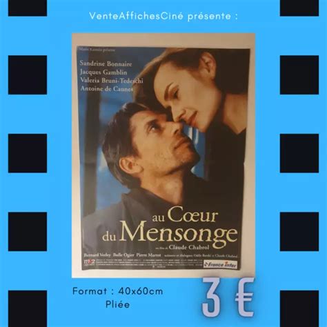 AFFICHE DE CINÉMA Au cœur du mensonge EUR 3 00 PicClick FR