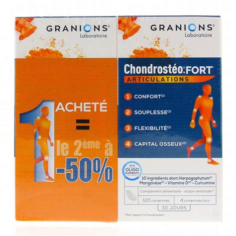 GRANIONS Chondrosteo Fort Articulations 2 boites de 120 comprimés