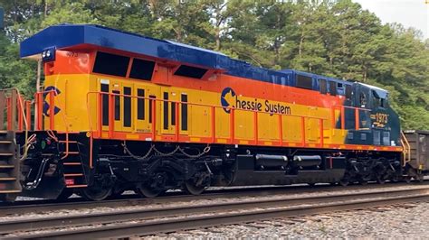 Csx M With Awesome Brand New Chessie System Heritage Unit Making Its