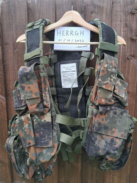 Complete Flecktarn Kit W Rare Flak Jacket Kevlar Inserts Gear