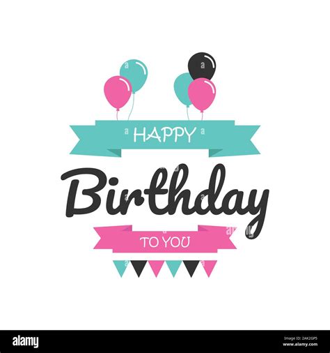 Happy Birthday Calligraphy Poster Design Banque Dimages Vectorielles