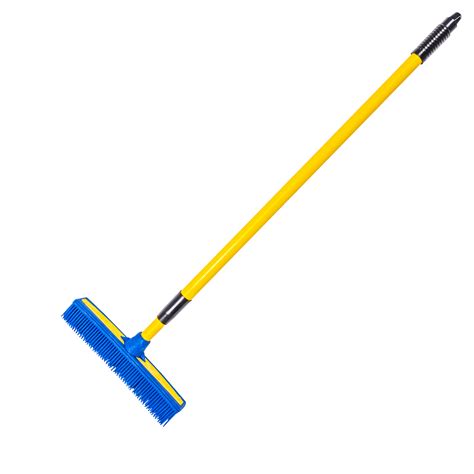 Smart Broom® 11 Upright Multi Surface Broom Blueyellow Wtelescoping