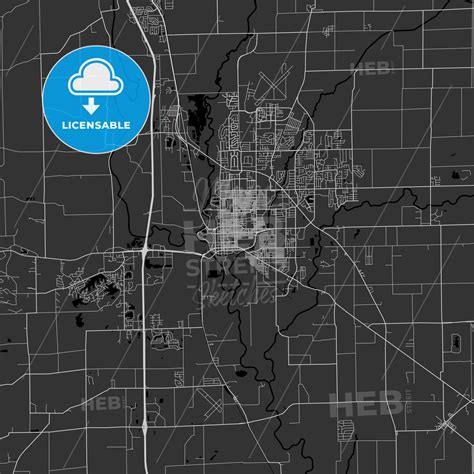 Columbus Indiana Area Map Dark Hebstreits