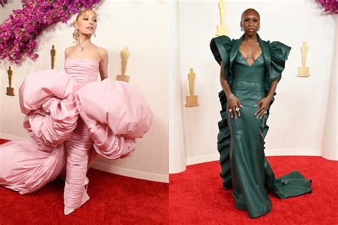 Oscars Ariana Grande Cynthia Erivo Fashioned Looks Inspired By