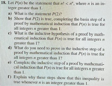 Solved Let P N Be The Statement That N Chegg