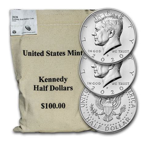 Buy 2020 Pandd Kennedy Half Dollar 200 Coin Bag Bu Mixed Mintmarks Coin