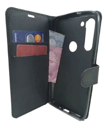 Capa Capinha Carteira Preta Para Motorola G8 Power Parcelamento Sem Juros