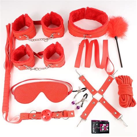 Kit Bondage Super Sexy 10 Piezas Sex Shop Ofertas Color Negro