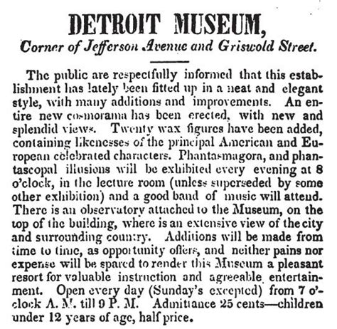 Michigan S Past On Twitter A Detroit Museum In Ad From