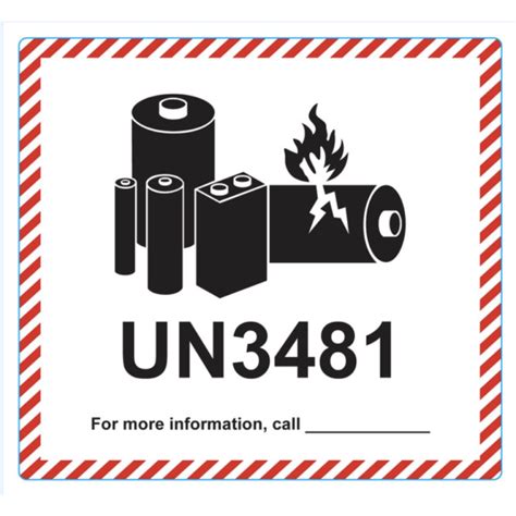 Un Lithium Ion Battery Label Mm