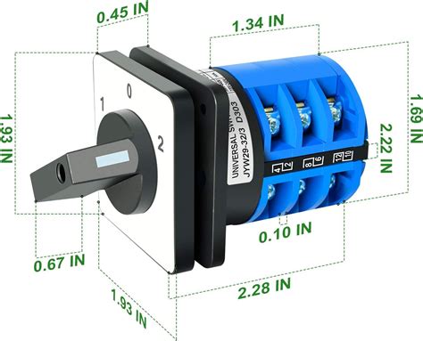 Controls Indicators Uxcell Changeover Switch 3 Position Rotary