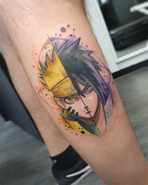 Sasuke Y Naruto Uma Linda Tatoo Tatuagens De Anime Tatuagem Tatuagem Do