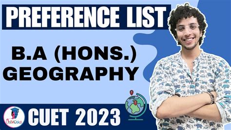 Preference List For Du B A Hons Geography Delhi University