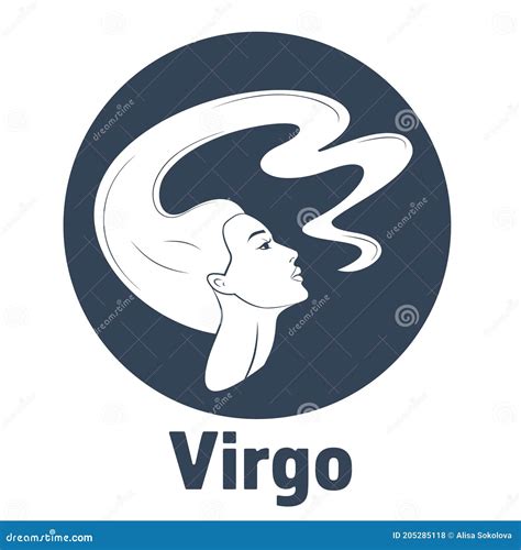 Silhouette Of A Woman`s Head And Face With Flying Hair Astrology