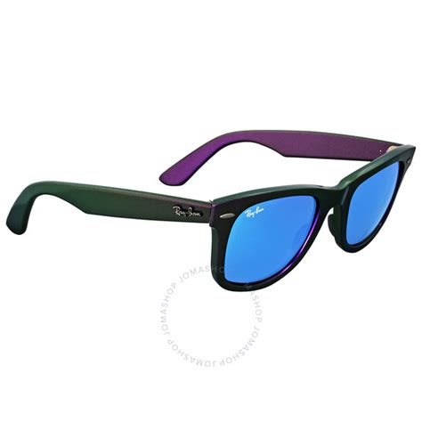 Ray Ban Original Wayfarer Cosmo Purple Plastic Frame Blue Lenses 50mm Sunglasses Rb2140 611217