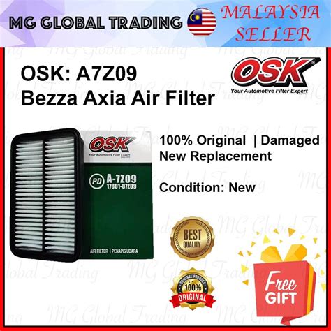 OSK A 7Z09 Perodua Kembara 1998 2003 Toyota Avanza 1 3cc OSK Air Filter