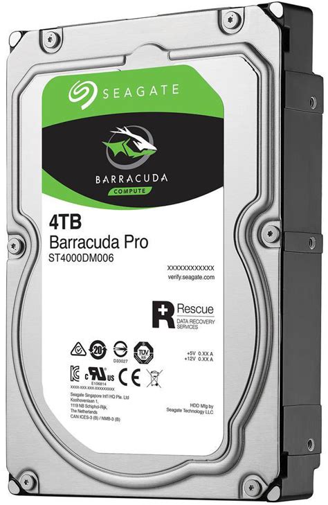 Seagate BarraCuda Pro 4 TB 3 5 Inch Internal Hard Drive SATA 6Gb S