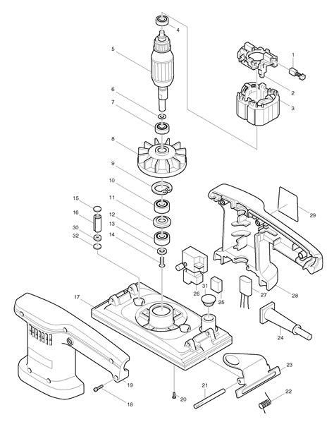 Hans Sauer GmbH Ersatzteile Makita 9036 Schwingschleifer