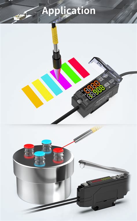 Gtric Color Recognition Fiber Optic Sensor Coaxial Probe Rgb Color