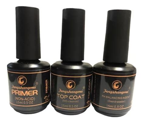 Kit Pretinho Do Poder Fengs Primer Top Coat Ph 15ml MercadoLivre