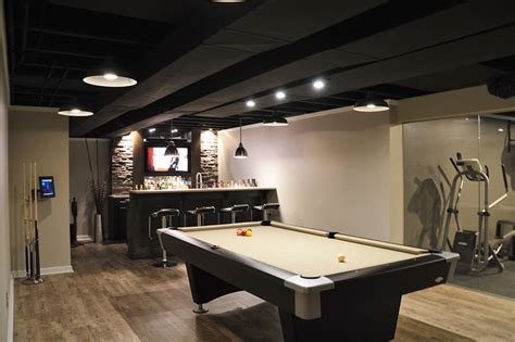 Project Gallery: Basement Finished with Painted Ceiling, Novi MI