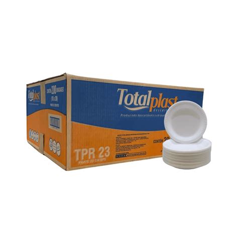 PRATO ISOPOR 23 TOTALPLAST 10X20 Zeno Embalagens Suprimentos Para