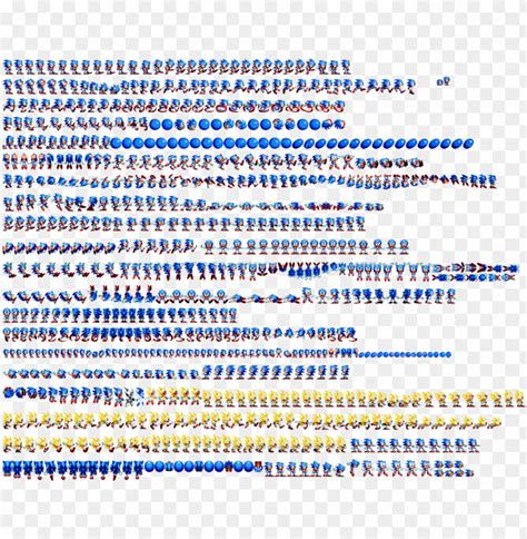 Do U Need A Transparent Sonic Mania Sprite Sheet By - Sonic Sprite Sheet Piskel PNG Transparent ...