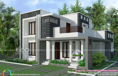 2800 Square Feet 5 Bedroom Flat Roof Modern Home Kerala Home Design