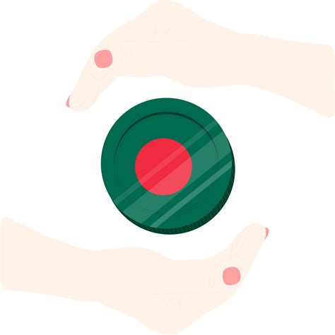 Bangladesh Vector Hand Drawn Flag Bangladeshi Taka Vector Art