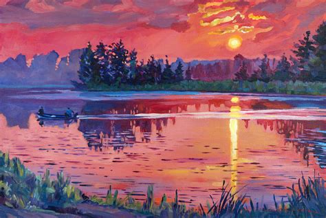 Daybreak Reflection Painting By David Lloyd Glover Fine Art America