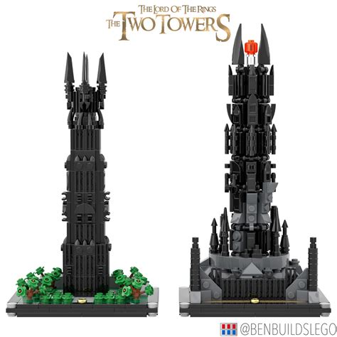 LEGO Orthanc and Barad-dûr | Find the instructions for both … | Flickr