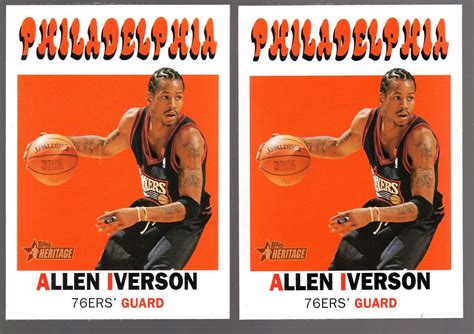 Topps Heritage Allen Iverson Card Lot Nm Mt