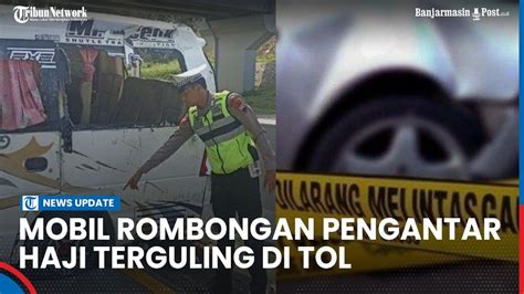 Alami Kecelakaan Mobil Rombongan Pengantar Haji Terguling Di Tol Solo