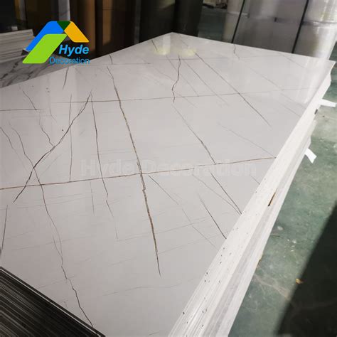 High Glossy Uv Coating Board Stone Plastic Sheet Pvc Marble Wall Panel