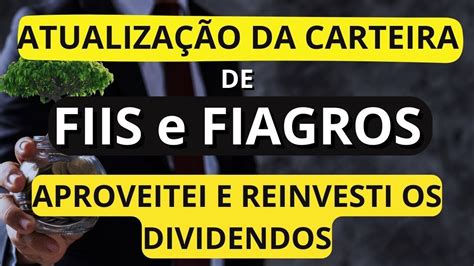 ATUALIZAÇÃO DA MINHA CARTEIRA DE INVESTIMENTOS DE FIIS E FIAGROS fiis