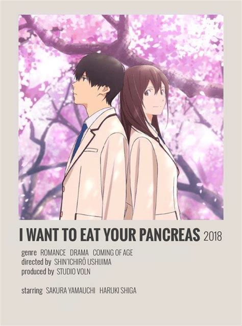 I Want To Eat Your Pancreas Minimalist Poster Poster Anime