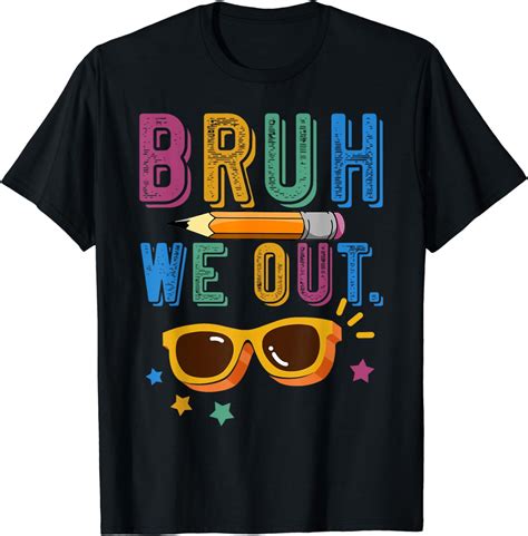 Bruh We Out Teachers Happy Last Day Of School Retro Vintage T Shirt