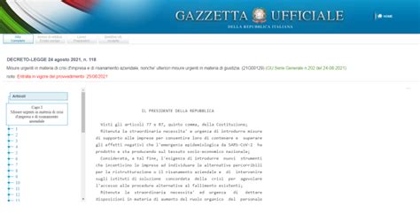 Crisi Dimpresa In Gazzetta Ufficiale Il Decreto Che Proroga Lentrata