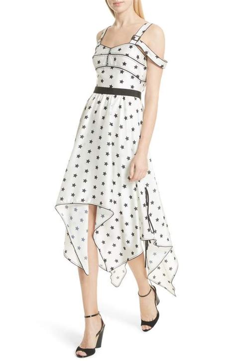 Self Portrait Star Print Handkerchief Hem Dress Nordstrom Self Portrait Dress Handkerchief