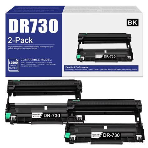 Dr730 Dr 730 Drum Unit Compatible 2 Pack Black Dr 730 Dr 730 Drum Unit