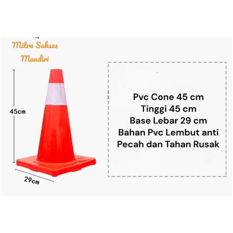 Jual Traffic Cone Pvc Cm Pvc Cone Kerucut Safety Cm Shopee