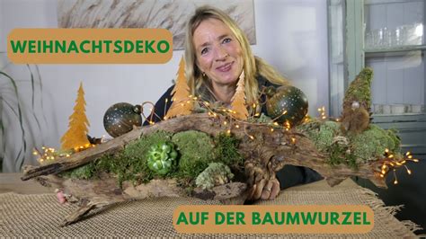 Märchenhafte Weihnachtsdeko 2022 DIY X Mas Wichtel auf der Baumwurzel