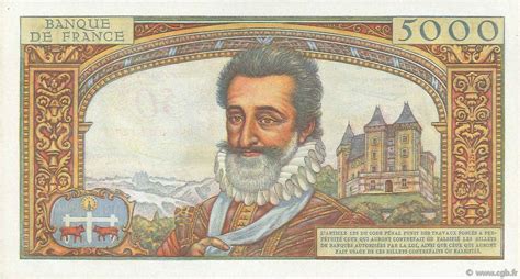 Nf Sur Francs Henri Iv France F P Banknotes